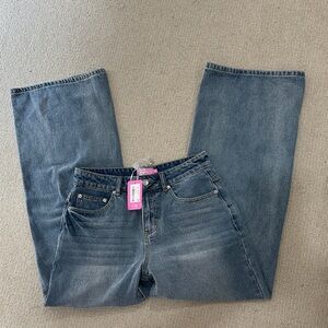 Edikted Classic Blue Denim Jeans sz med